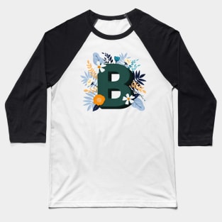 Floral letter b Baseball T-Shirt